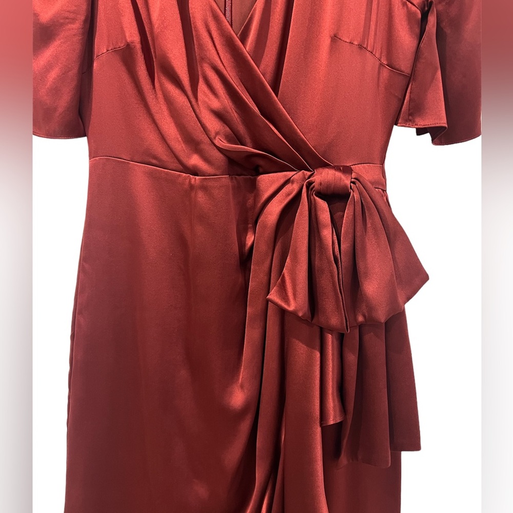 NWT Cinq à Sept Silk Ruffled Wrap Dress (2) - Picture 4 of 8